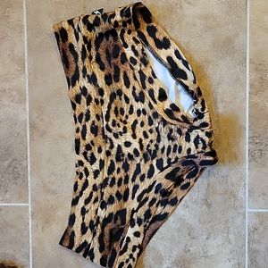 Cleo the Hurricane Hot Pants Leopard Print Size Small